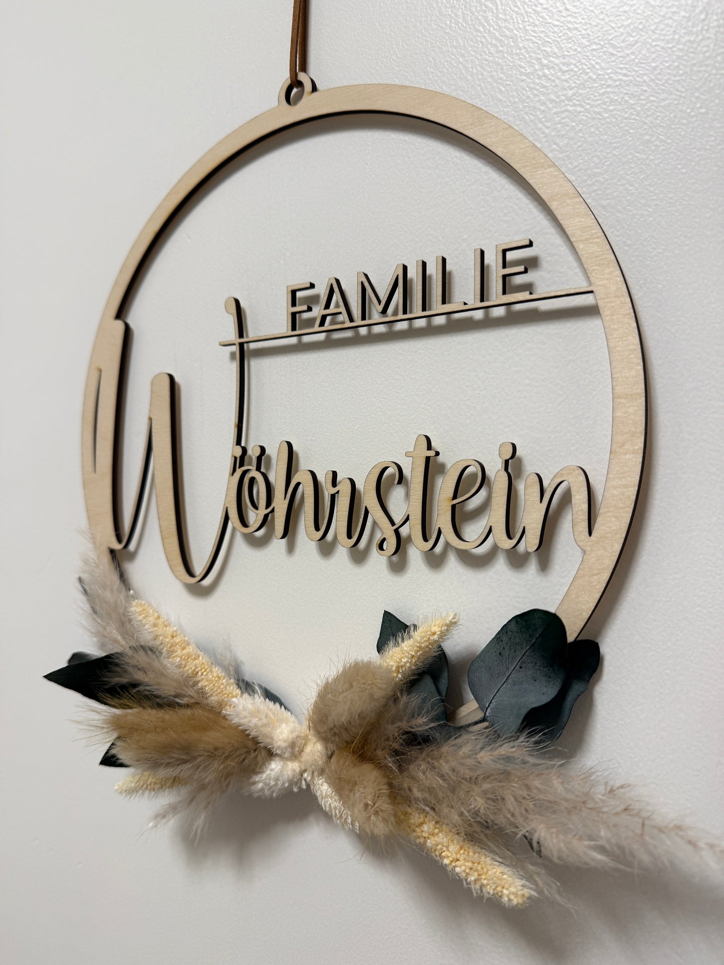 Personalisierter Trockenblumenkranz