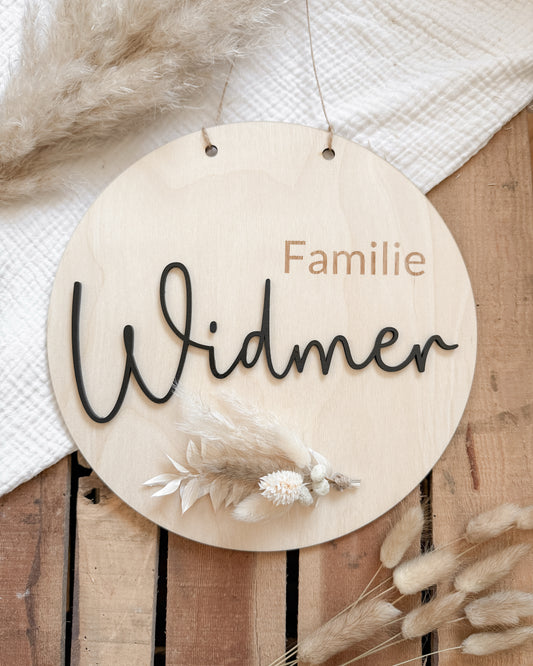 Personalisiertes 3D-Türschild