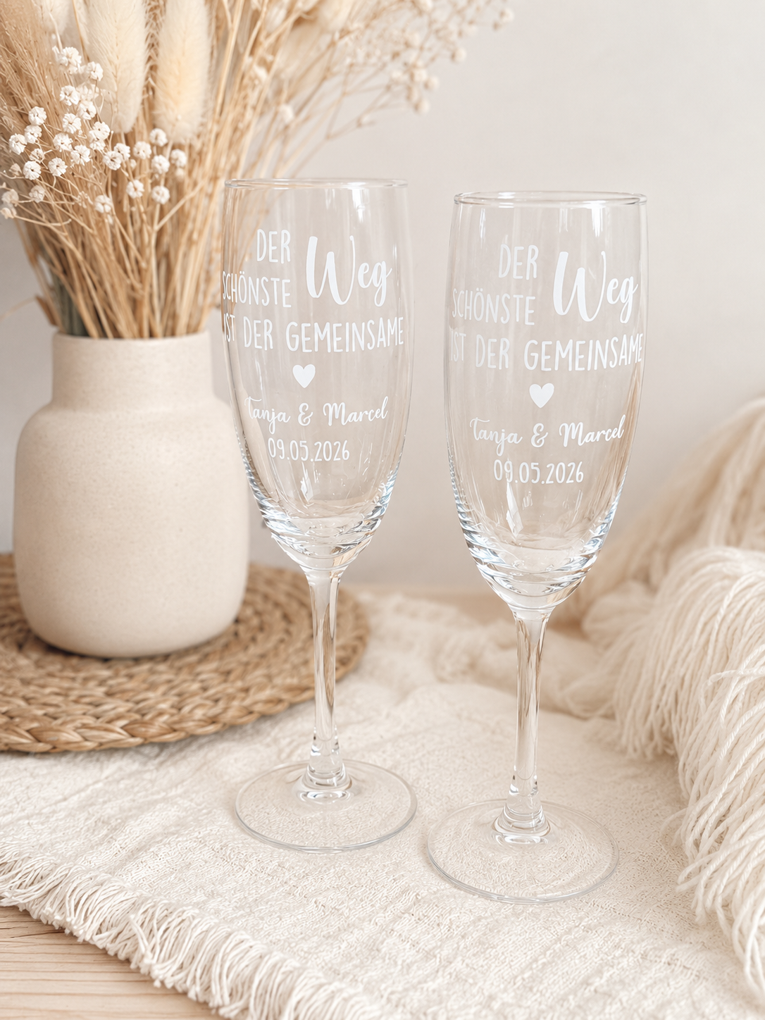 Personalisiertes Sektglas