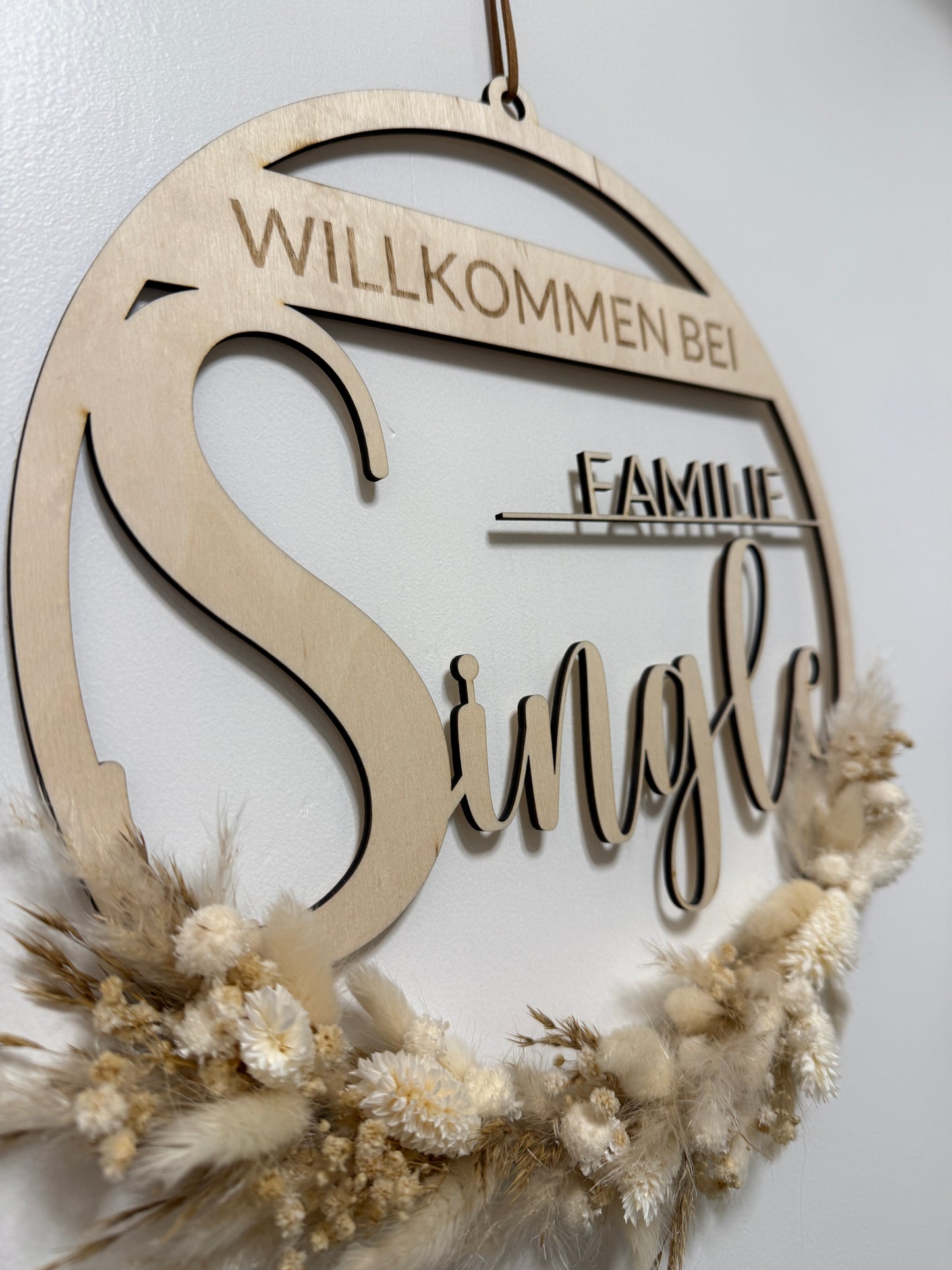 Personalisierter Trockenblumenkranz