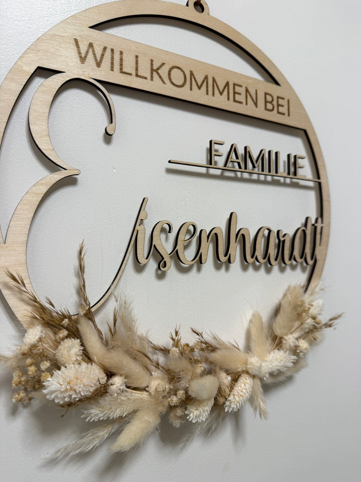 Personalisierter Trockenblumenkranz