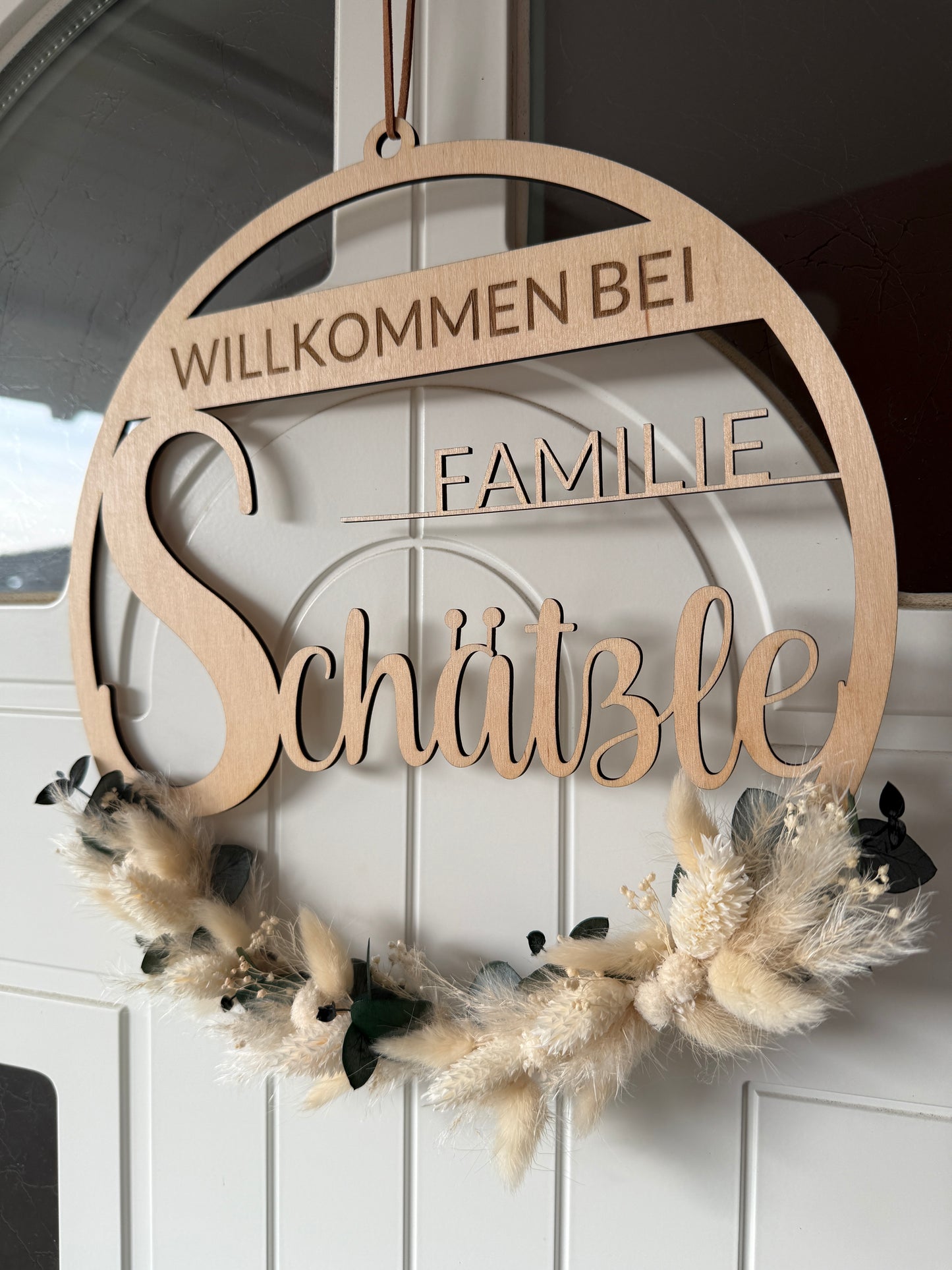 Personalisierter Trockenblumenkranz