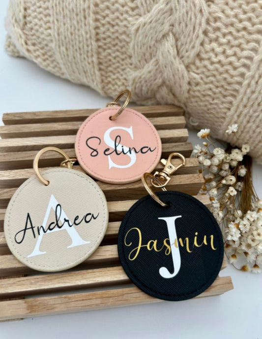 Personalisierter Schlüsselanhänger rund